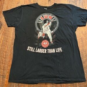 Gildan Black Elvis 'Still Larger Than Life' Graphic Tee- 40th Anniversary